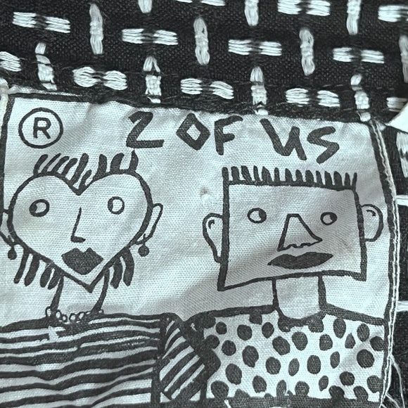 2 Of Us Women's Black & White Short Long Sleeve Cotton Jacket Sz M Pre-owned - Picture 5 of 7